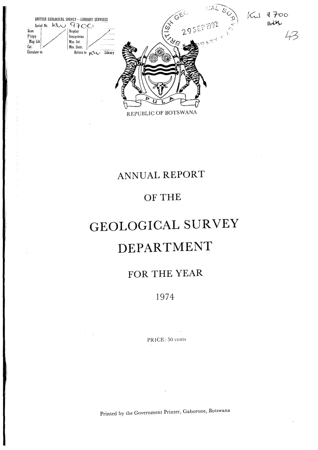 Geological Survey Department