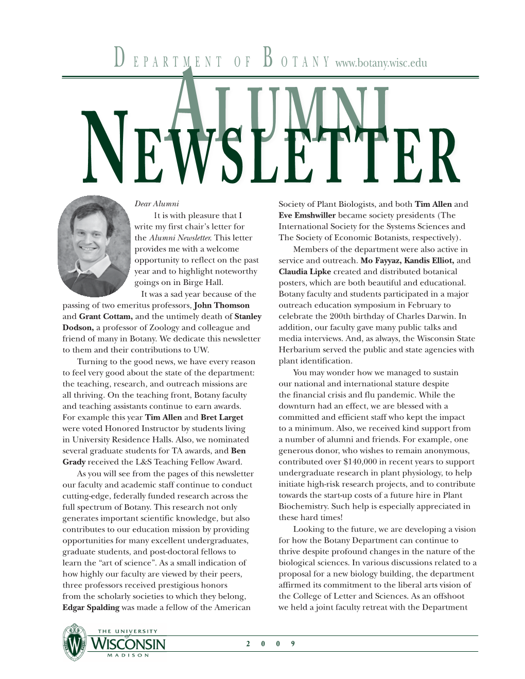 2009 Alumni Newsletter