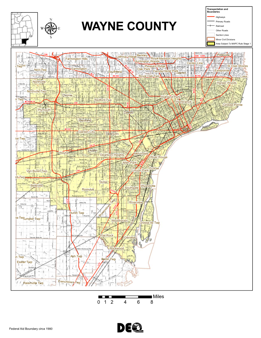 WAYNE COUNTY Other Roads Section Lines