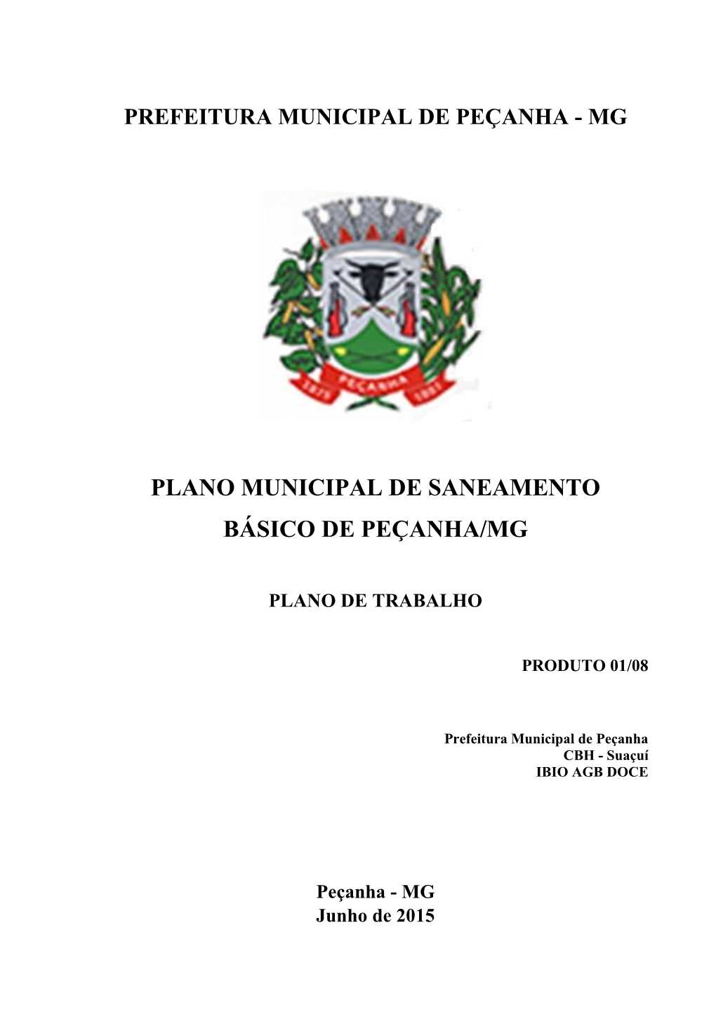 Plano Municipal De Saneamento Básico De Peçanha/Mg