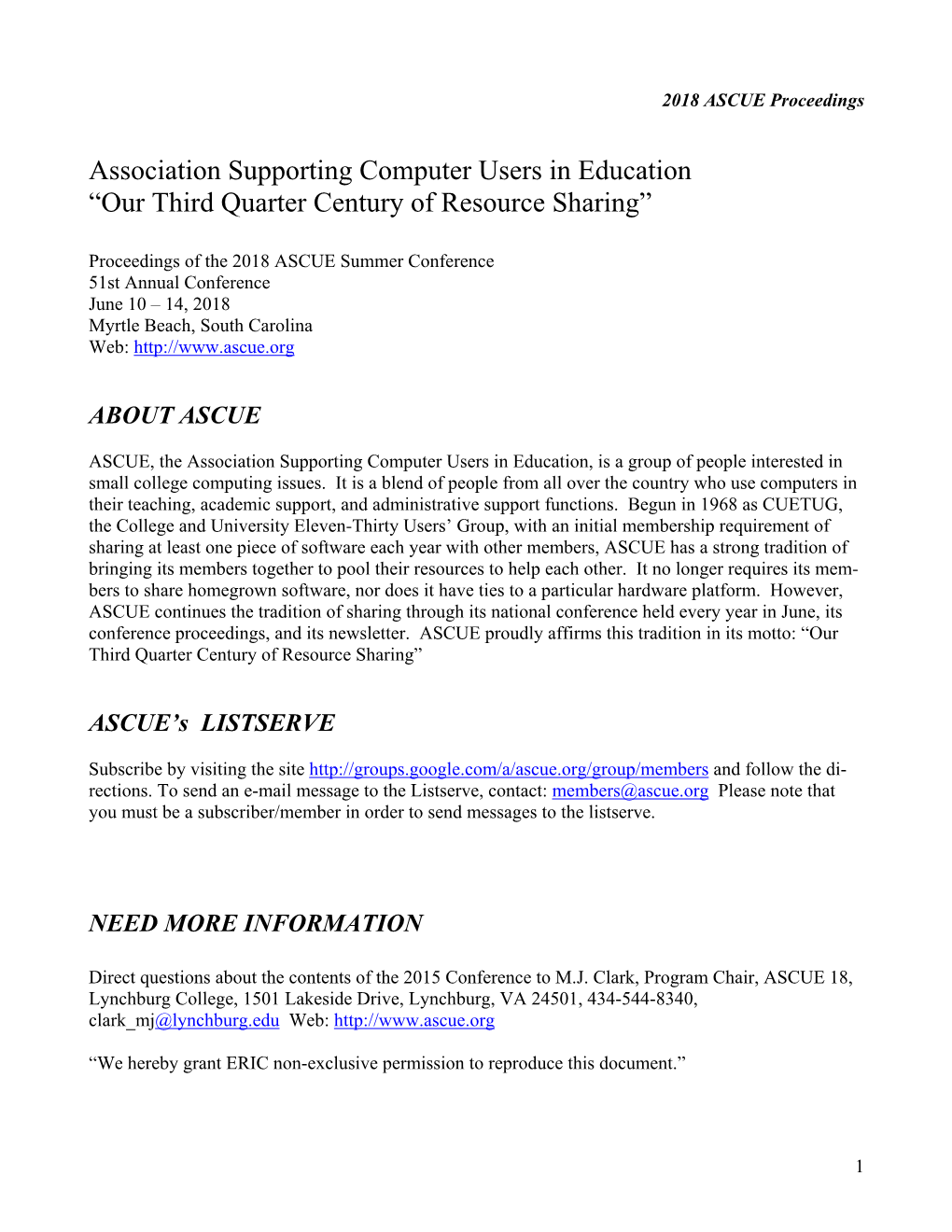 Association Supporting Computer Users in Education “Our Third Quarter Century of Resource Sharing”