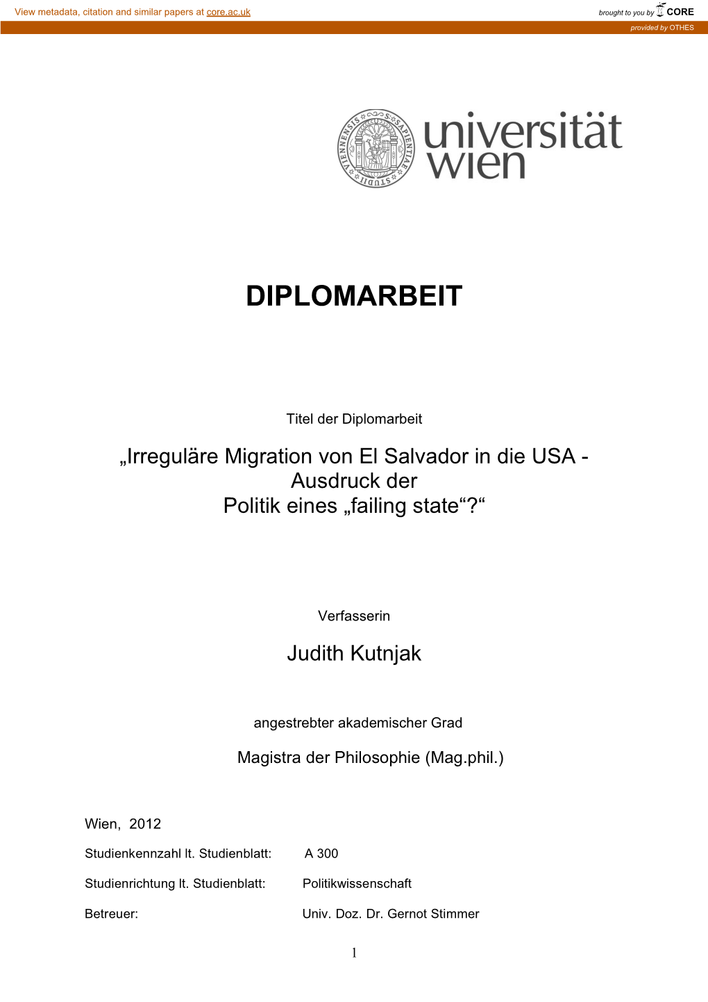 Diplomarbeit