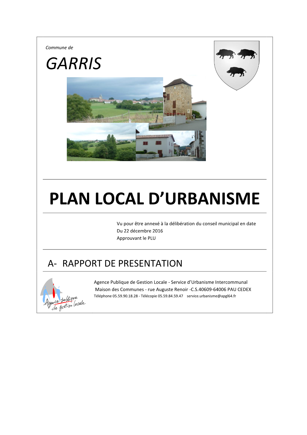 Garris Plan Local D'urbanisme