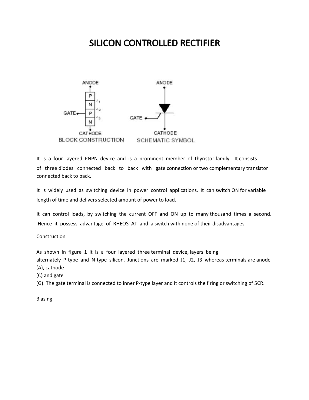 Silicon Controlled Rectifier