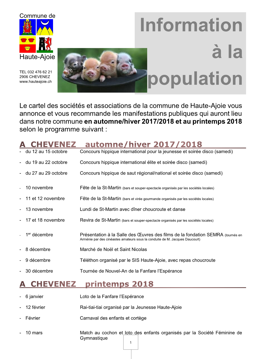 Information À La Population