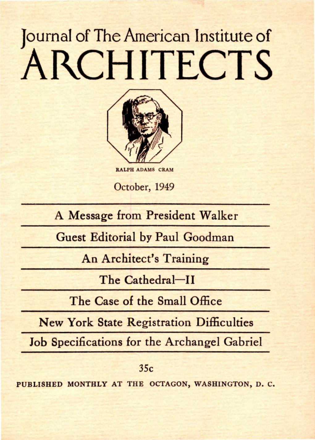 Journal of the American Institute of ARCHITECTS