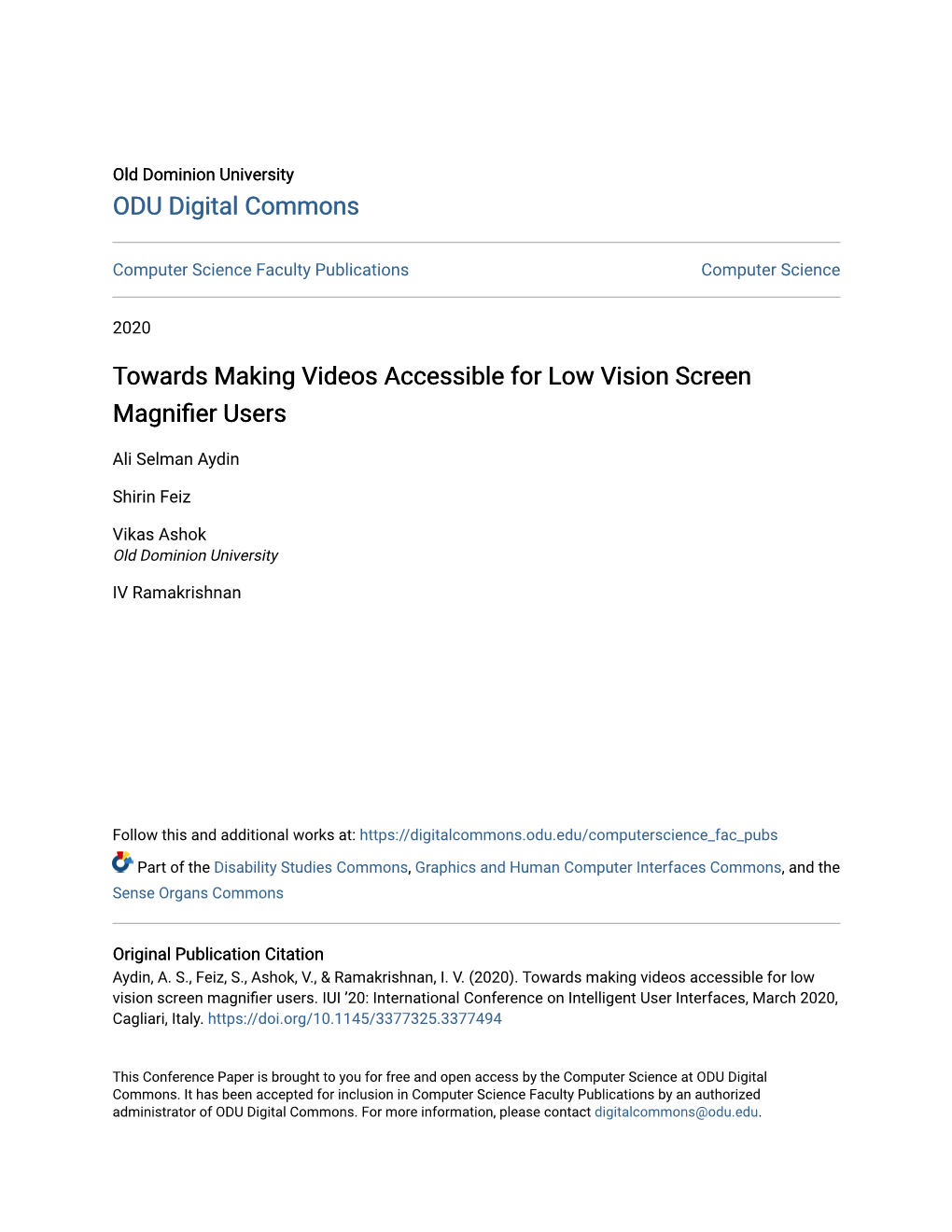 Towards Making Videos Accessible for Low Vision Screen Magnifier Users
