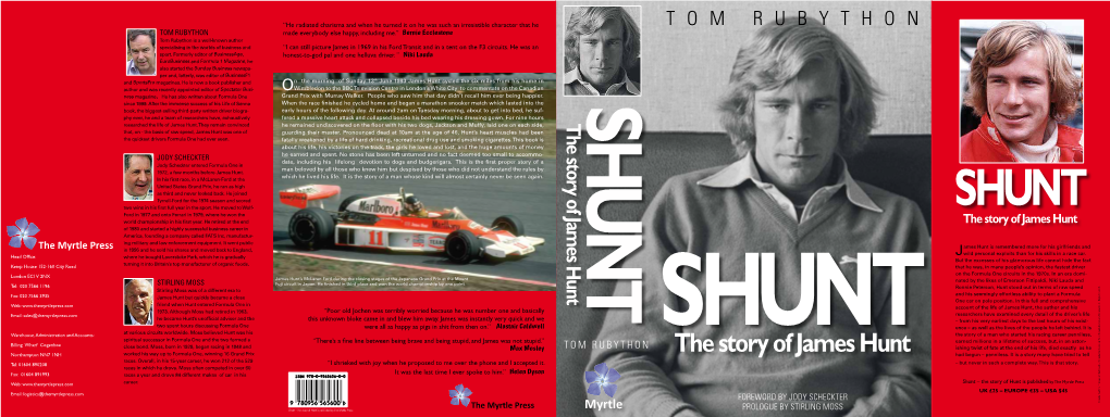 The Story of James Hunt That, on - the Basis of Raw Speed, James Hunt Was One of Guarding Their Master