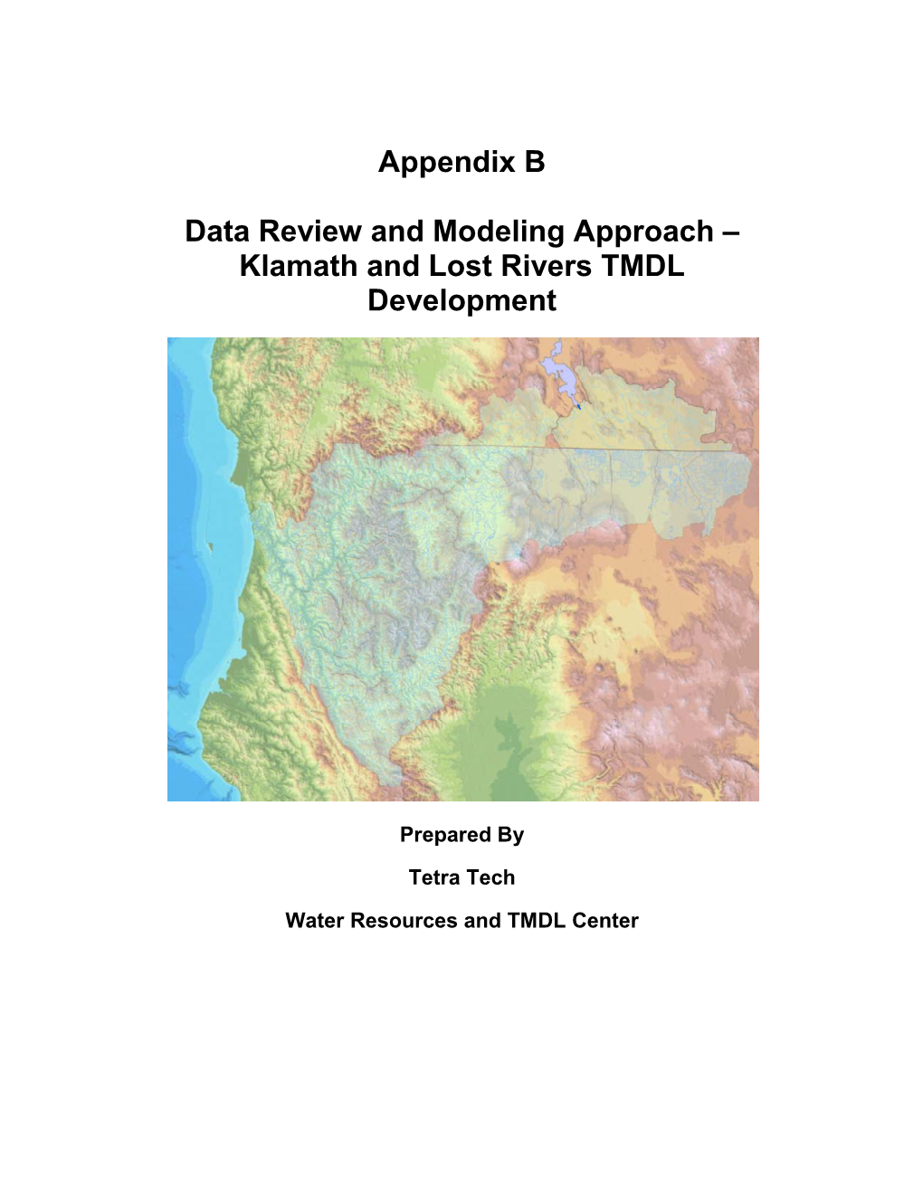 Klamath and Lost Rivers Data Review and Approach Final 4 23 04