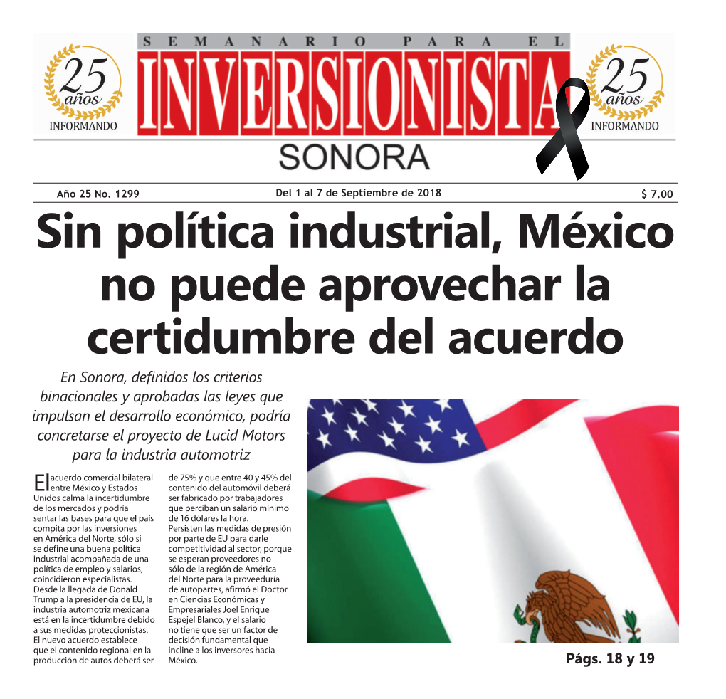 Sin Política Industrial, México No Puede Aprovechar La Certidumbre