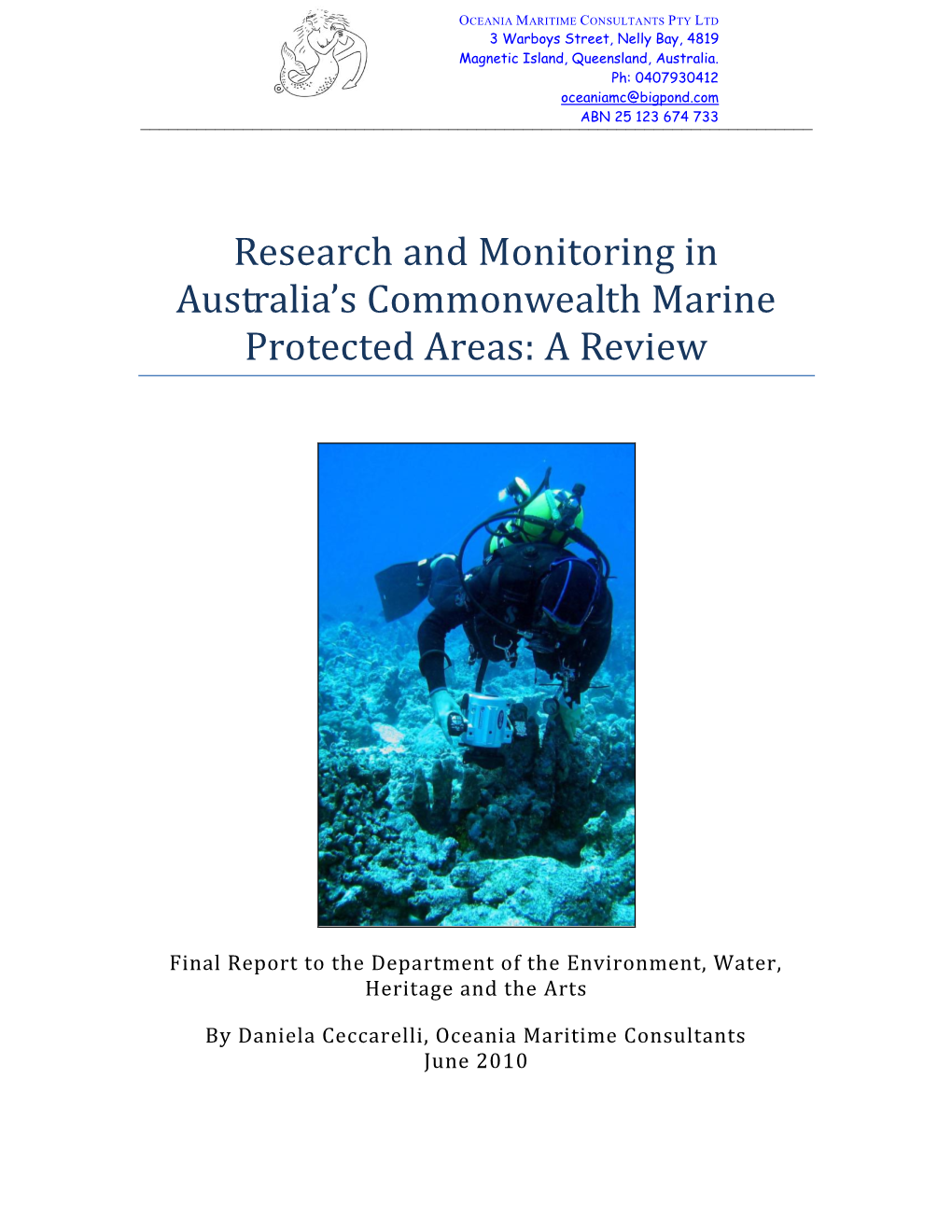 Research and Monitoring in Australia's Commonwealth Marine