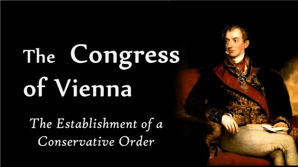 The Congress of Vienna