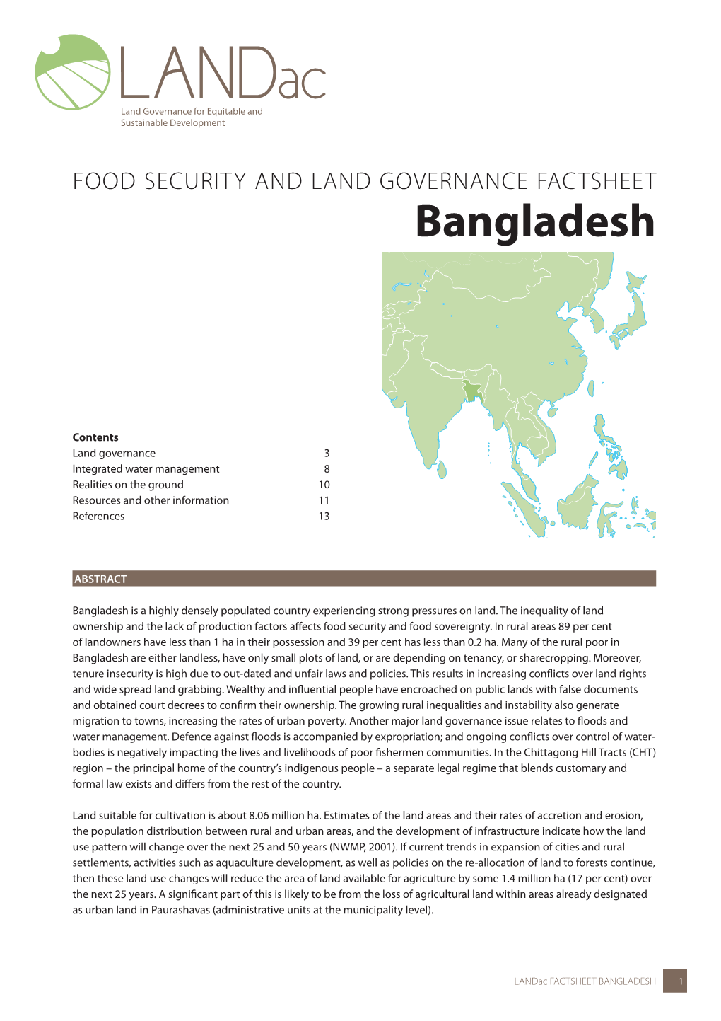 Country Factsheet Bangladesh