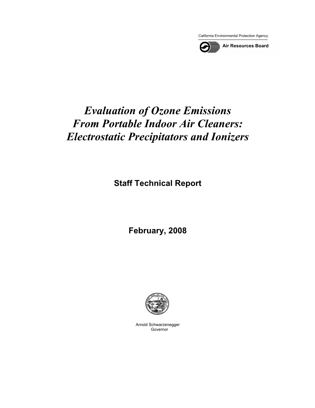 Evaluation of Ozone Emissions from Portable Indoor Air Cleaners: Electrostatic Precipitators and Ionizers