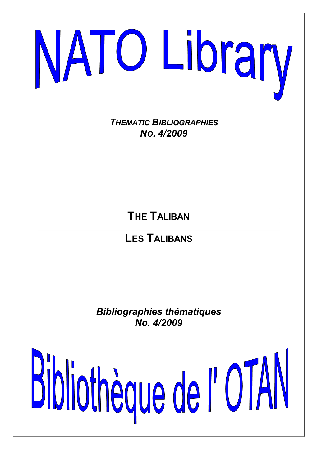 Bibliographies Thématiques No. 4/2009 NO. 4/2009