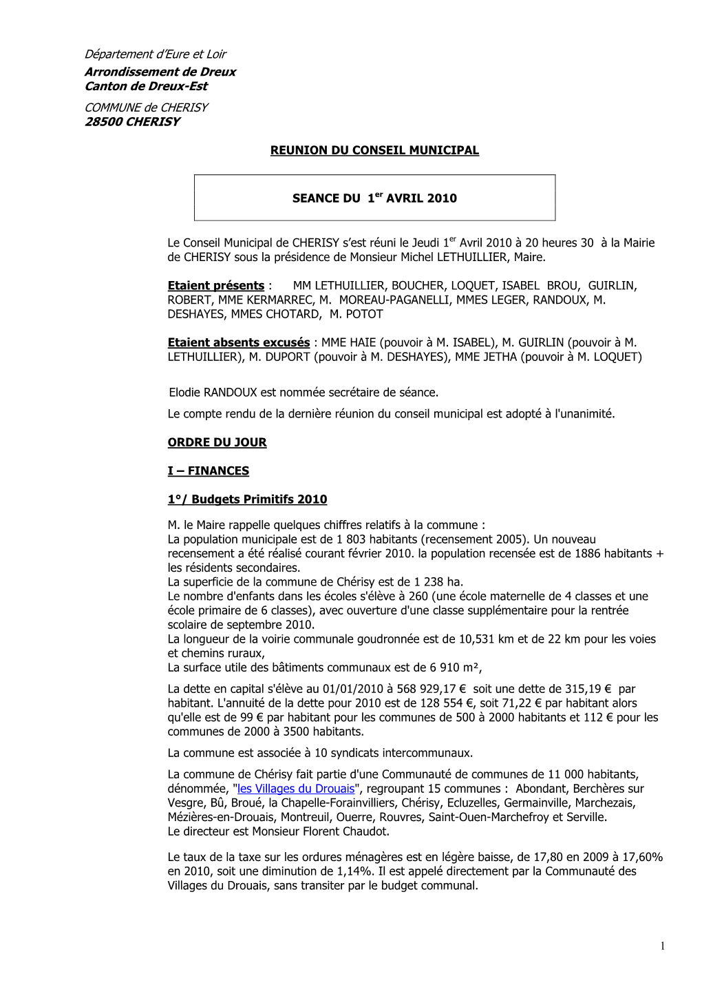 Département D'eure Et Loir Arrondissement De Dreux Canton