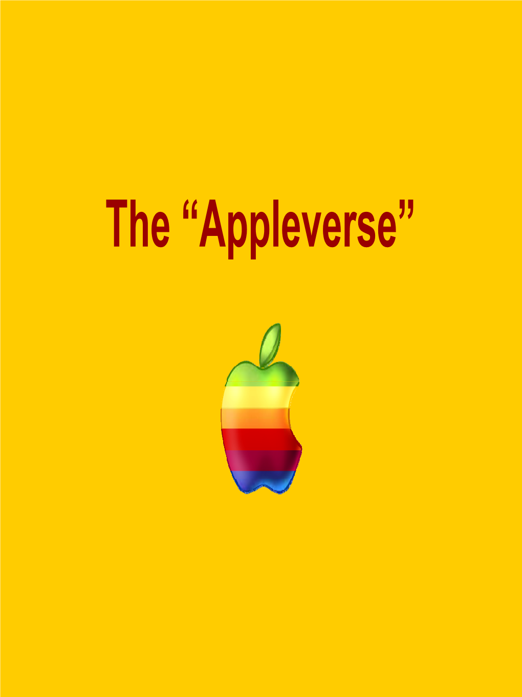 The “Appleverse” Macbook Pro/Air Imac
