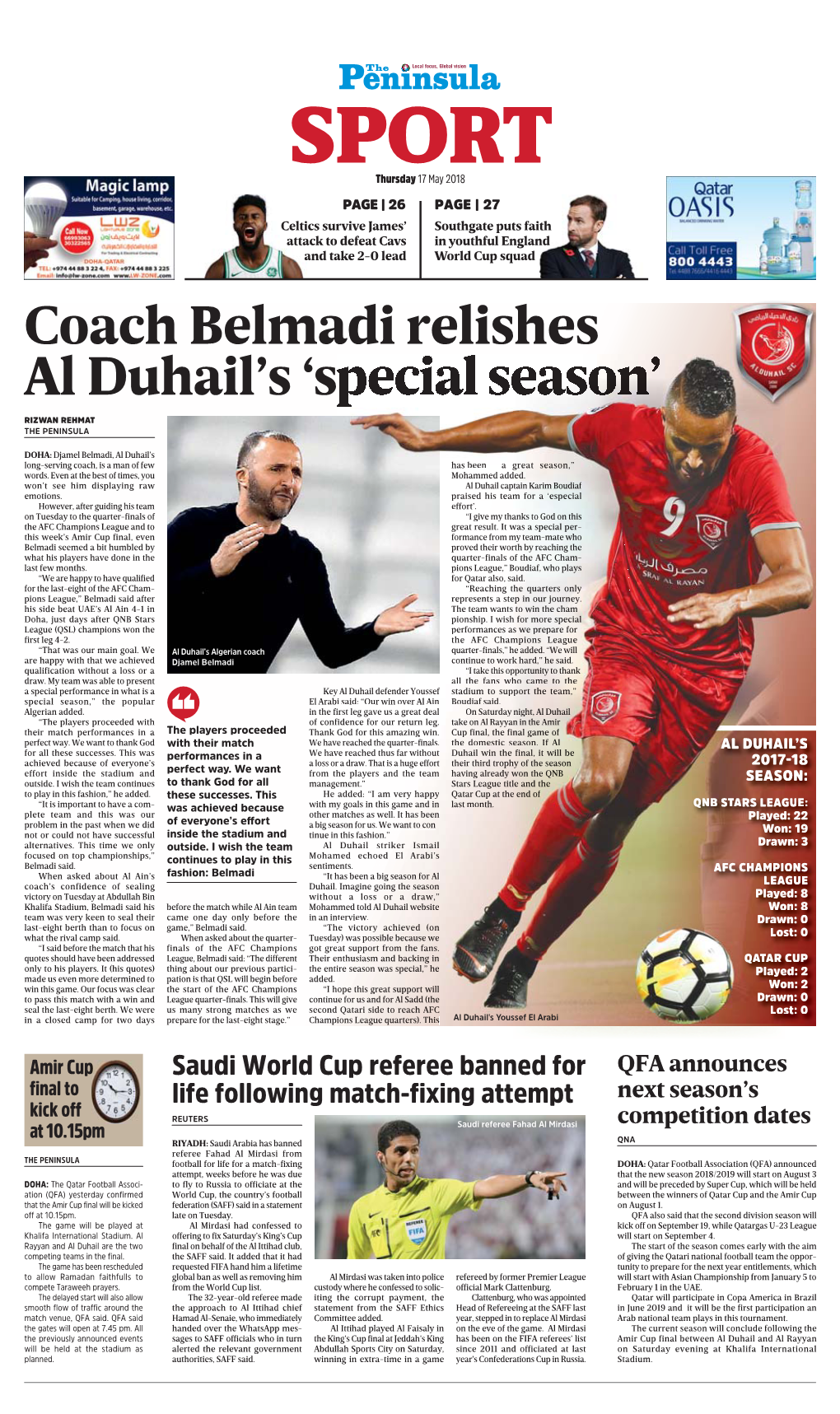 Coach Belmadi Relishes Al Duhail's