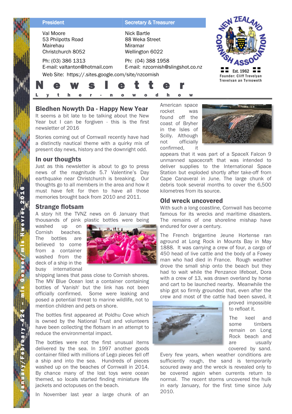 NZ Cornish Association Newsletter