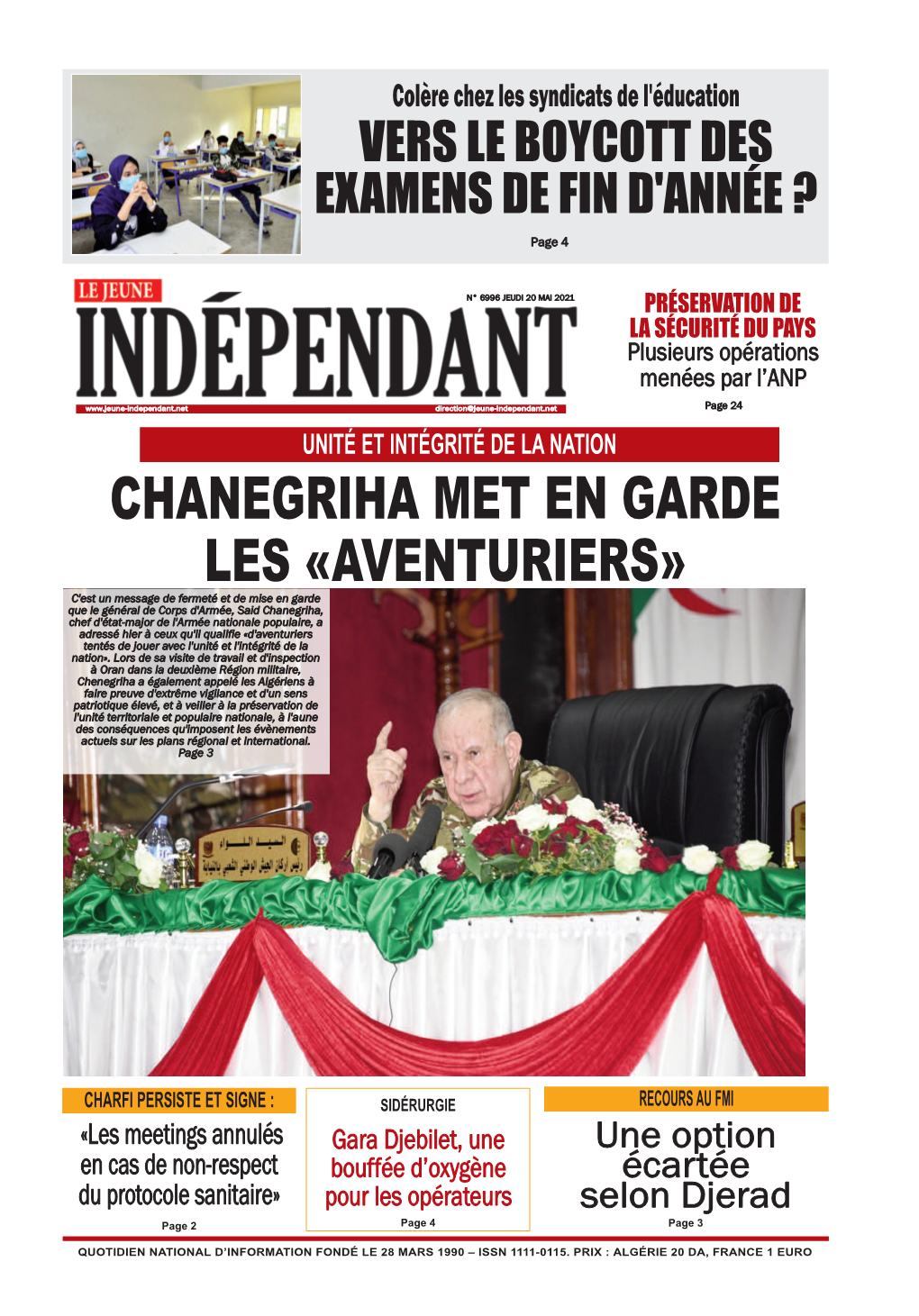 Chanegriha Met En Garde