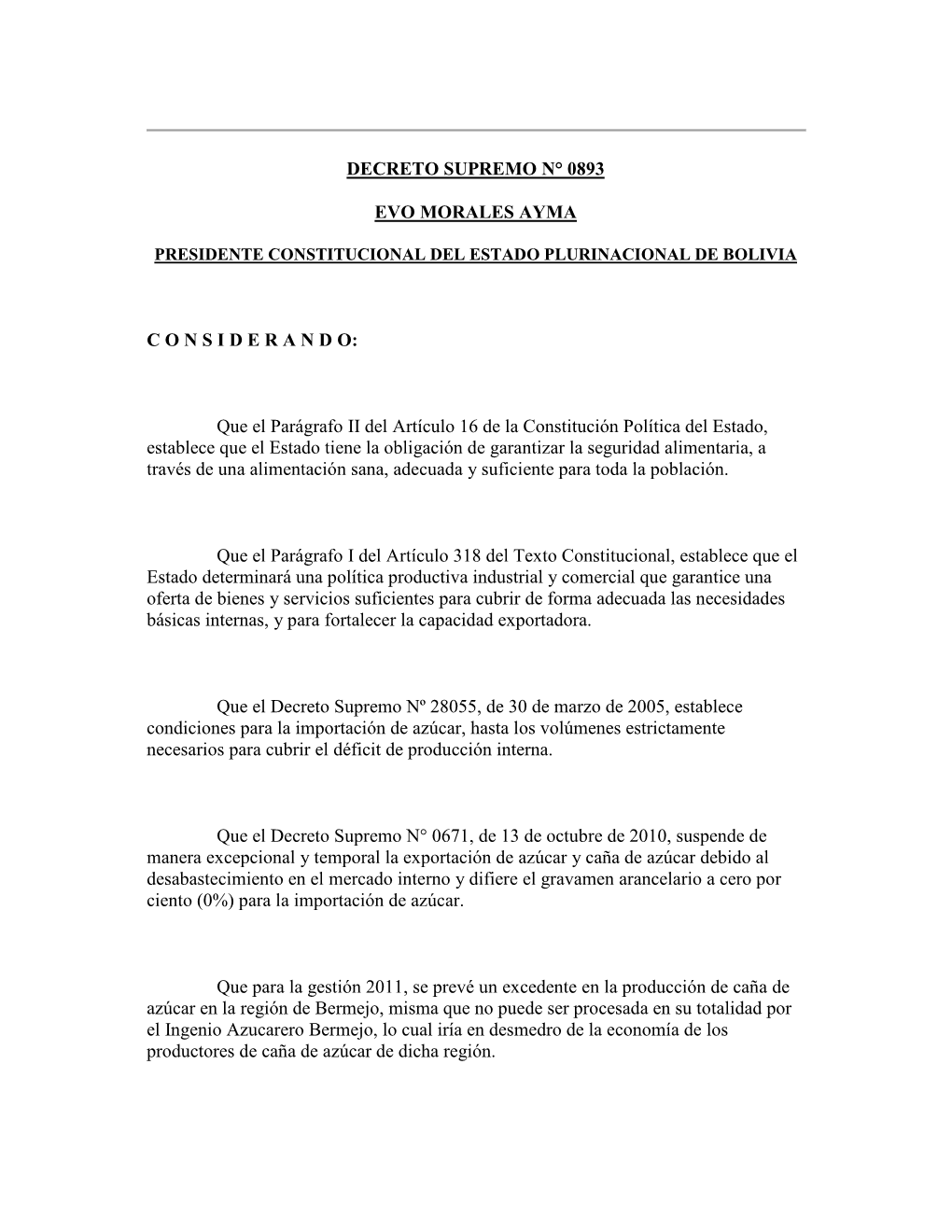 Gaceta Oficial Del Estado Plurinacional De Bolivia Derechos Reservados © 2014