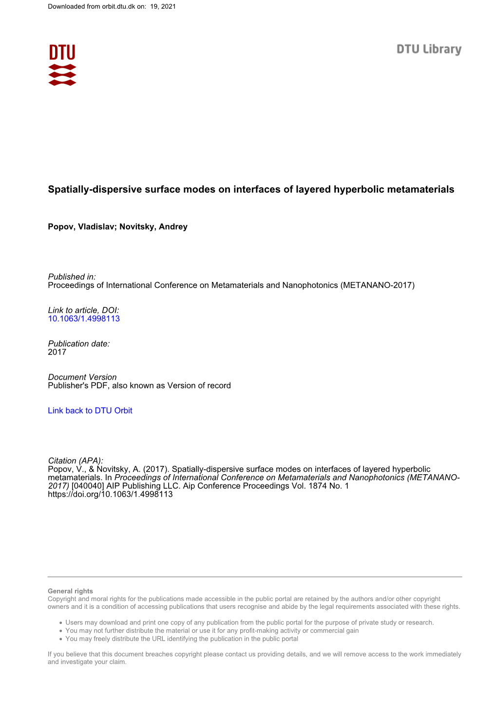 Spatially-Dispersive Surface Modes on Interfaces of Layered Hyperbolic Metamaterials