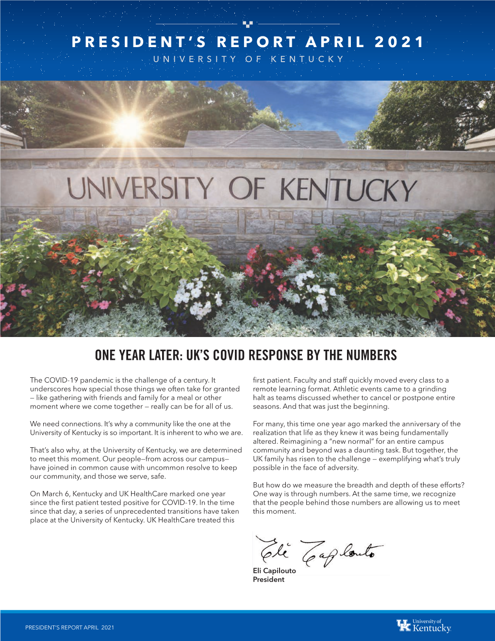 April 2021 University of Kentucky