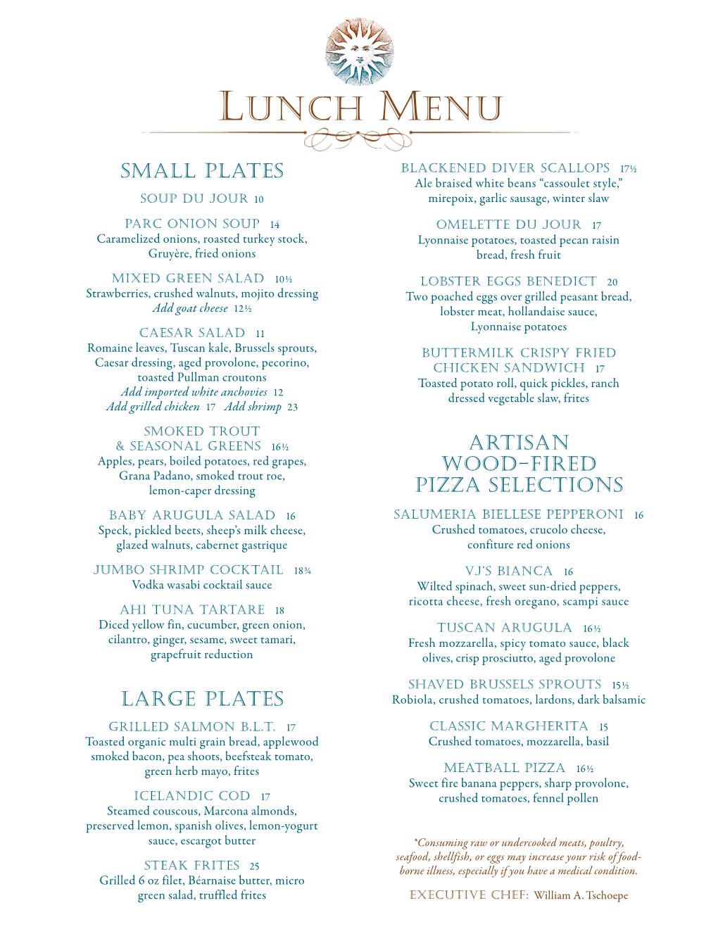 Lunch Menu Lunch Menu