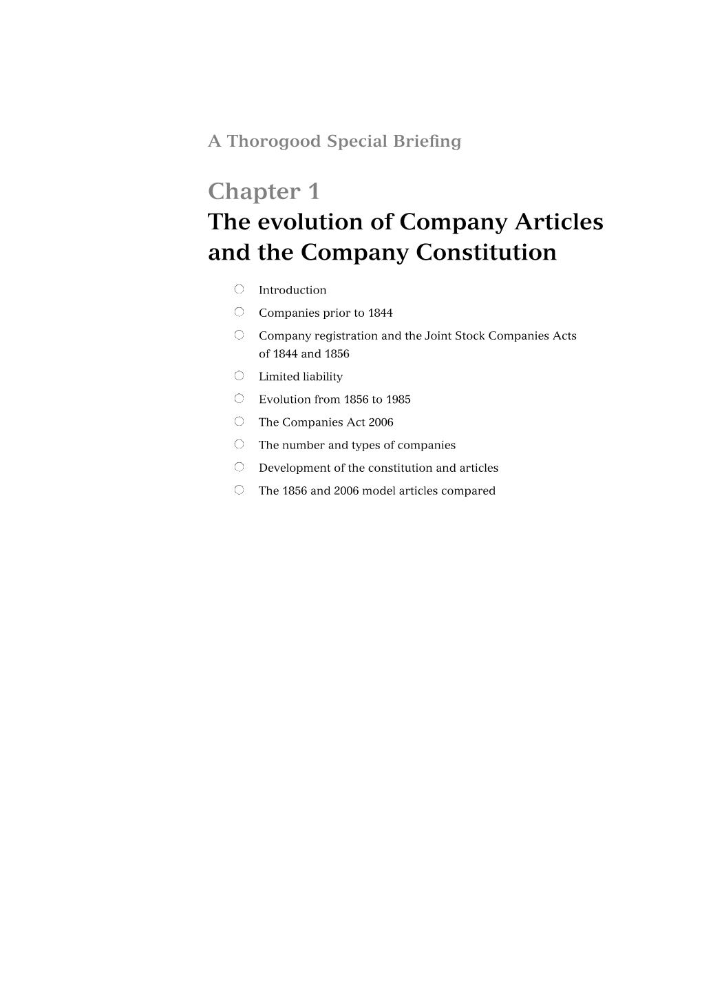 Company Articles & Constitution