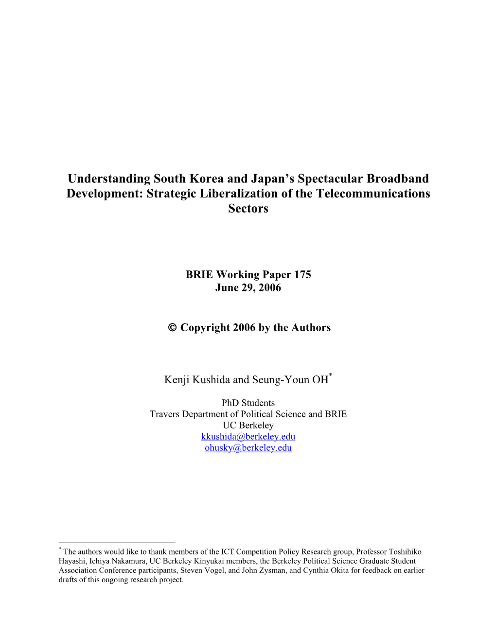 Understanding South Korea and Japan's Spectacular Broadband