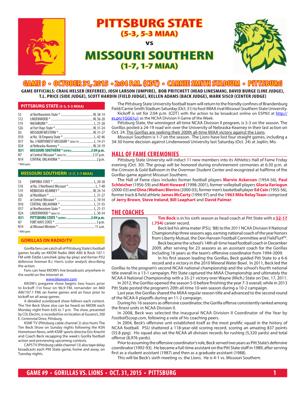 Pittsburg State Missouri Southern