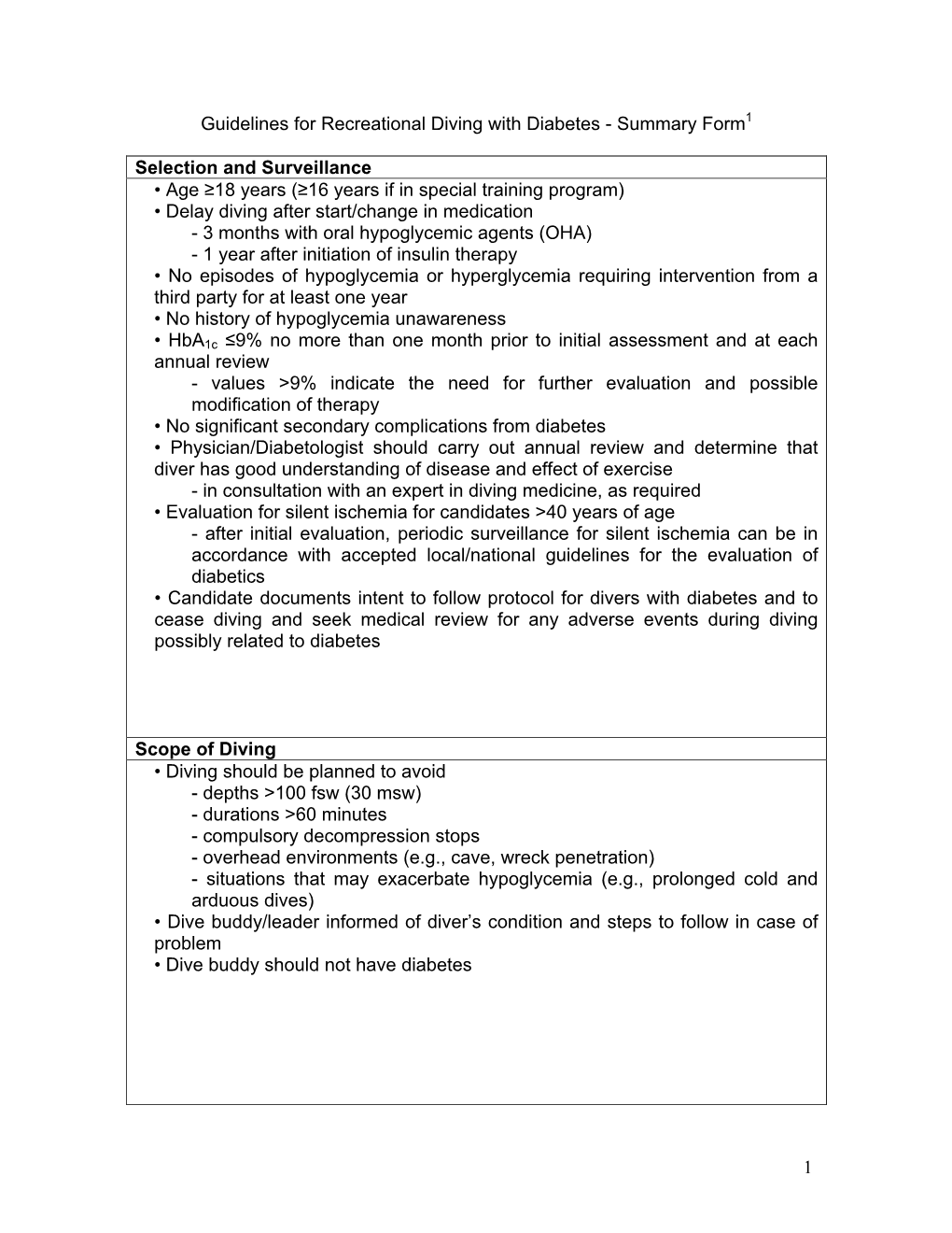 Guidelines for Recreational Diving with Diabetes.Pdf