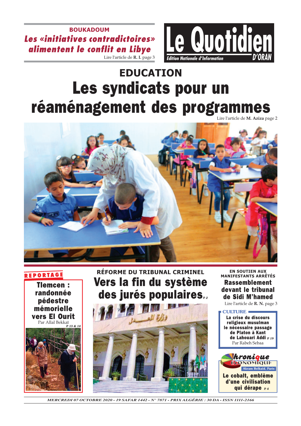 Pdf Le Quotidien D Oran