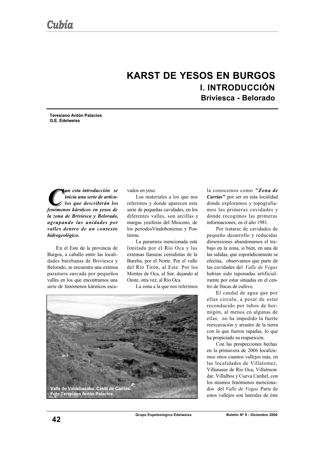 Karst De Yesos En Burgos I