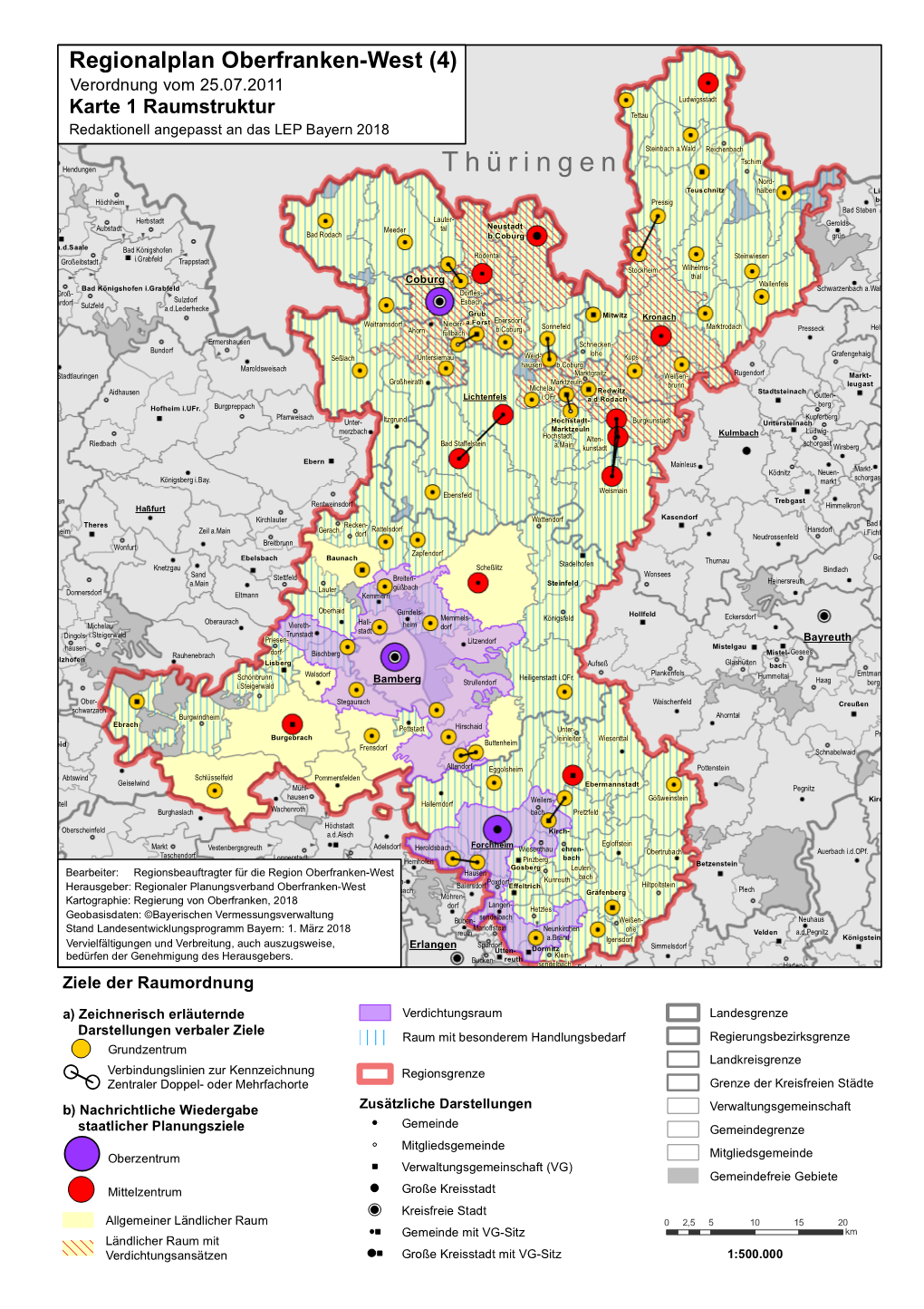 Regionalplan Oberfranken-West; Karte 1 Raumstruktur