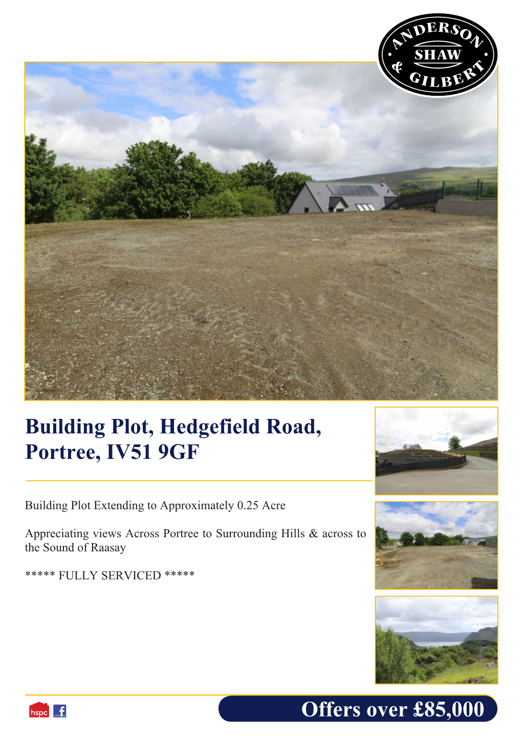Offers Over £85,000 Building Plot, Hedgefield Road, Portree, IV51
