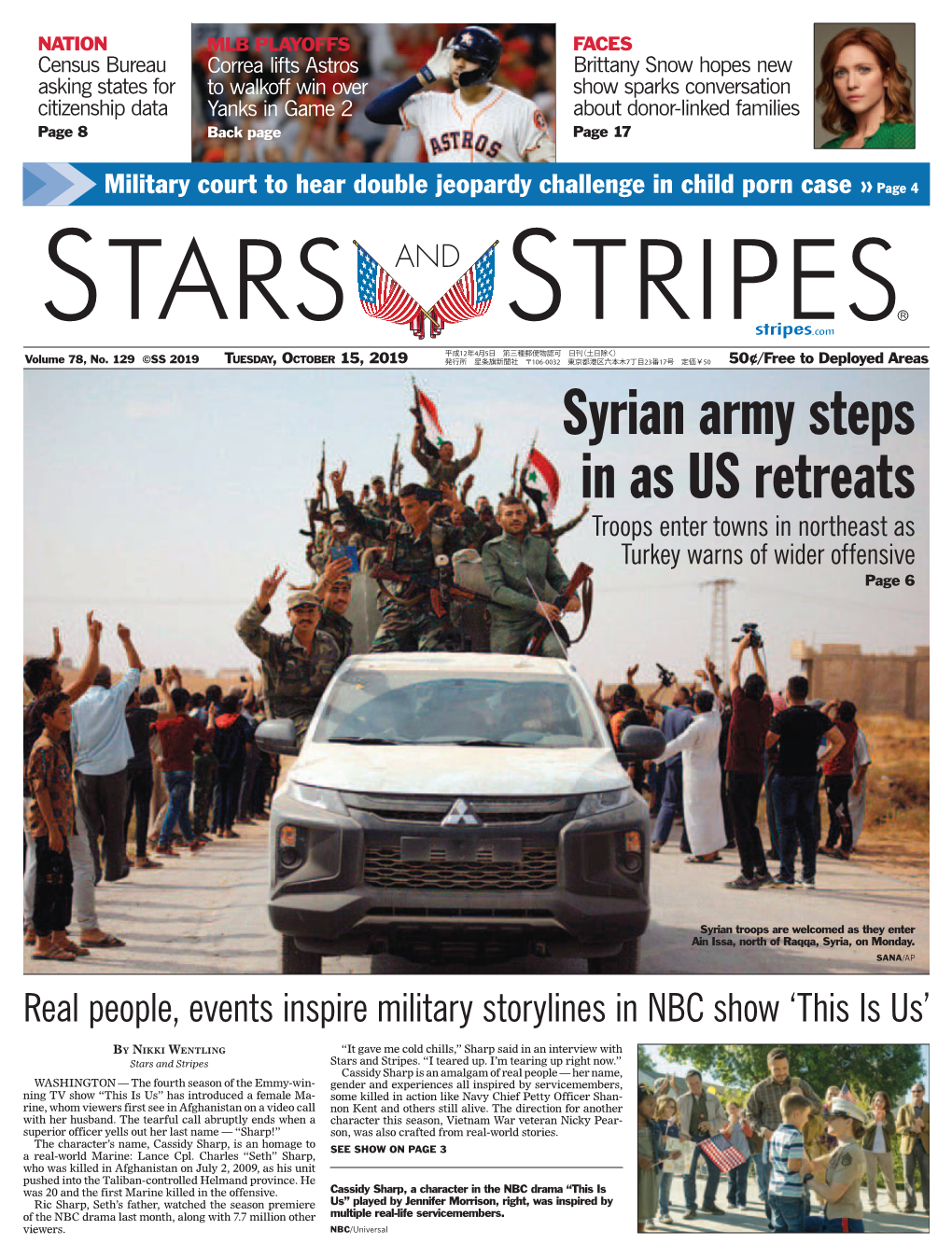Syrian Army Steps in As US Retreats Troops Enter Towns in Northeast As Turkey Warns of Wider Offensive Page 6