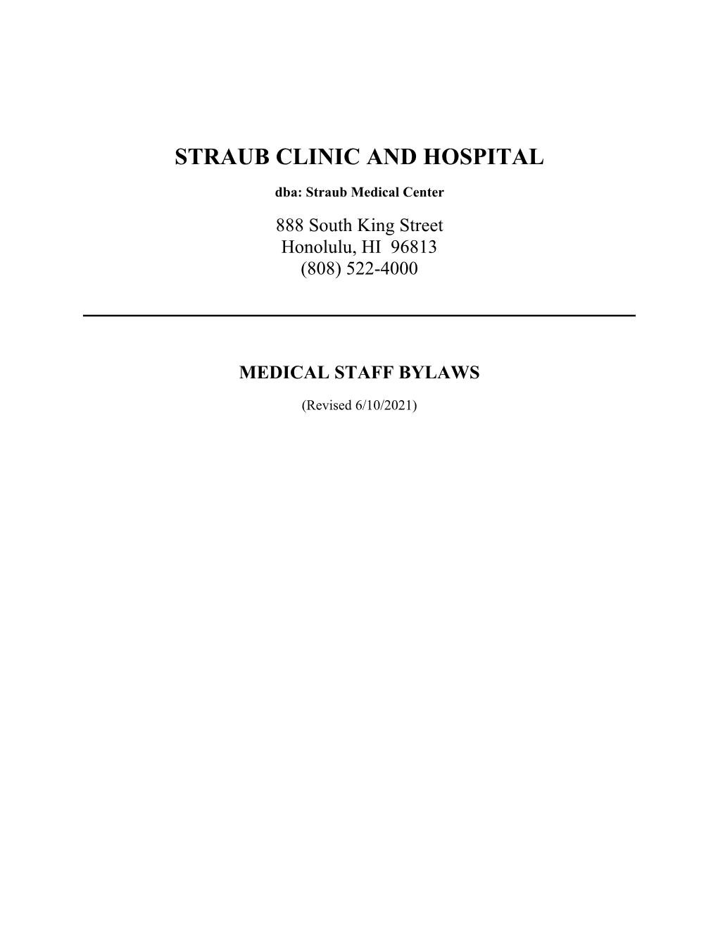 Straub Clinic and Hospital