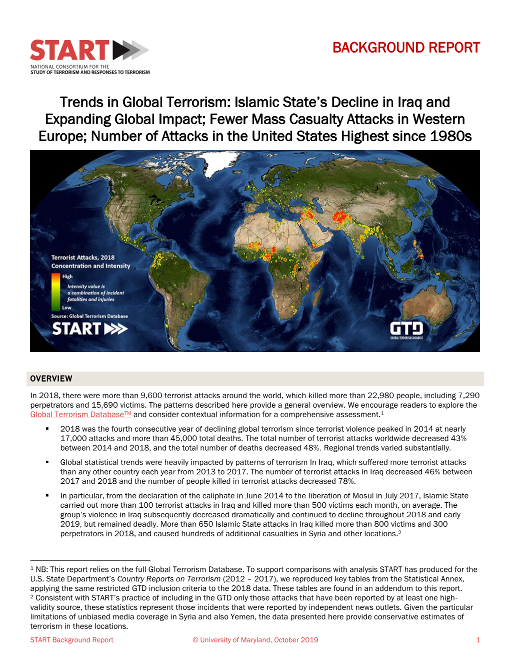 Trends in Global Terrorism: Islamic State's Decline in Iraq And