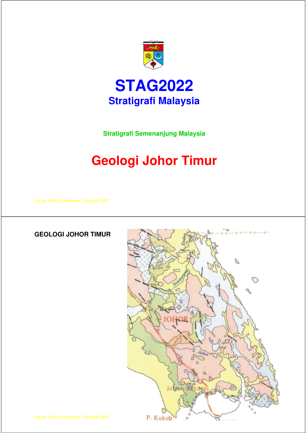 Geologi Johor Timur