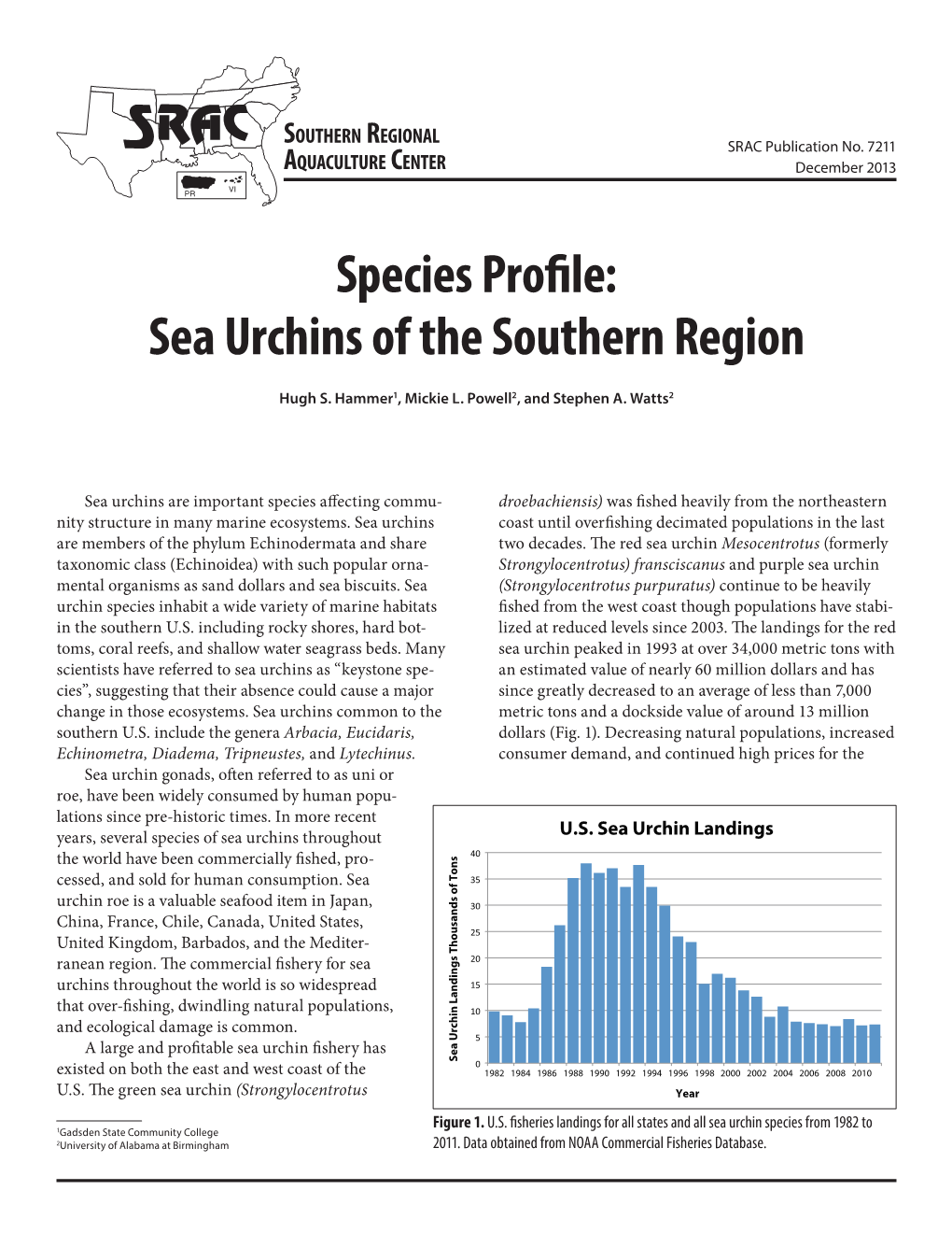 Species Profile: Sea Urchins of the Southern Region