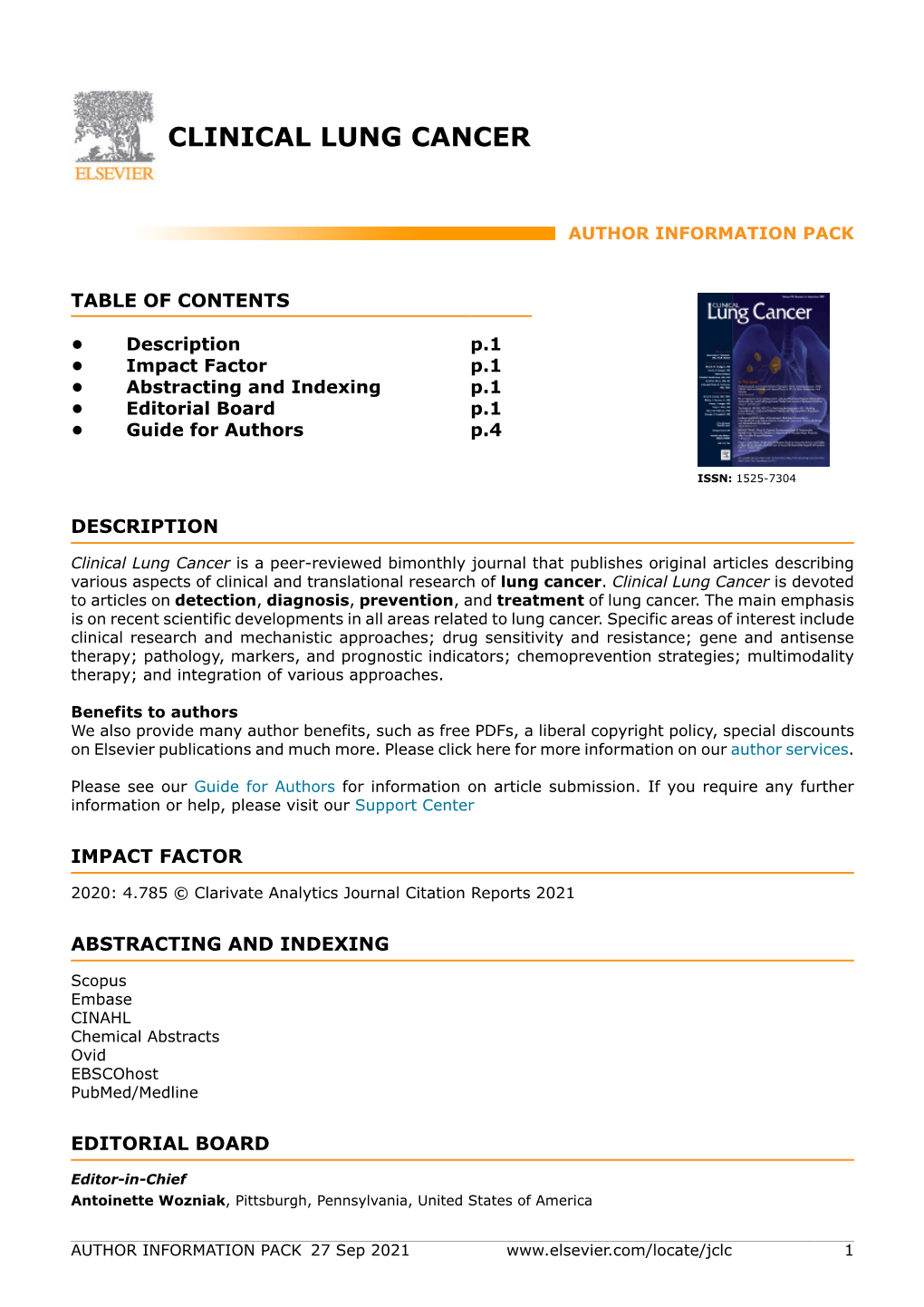 Clinical Lung Cancer