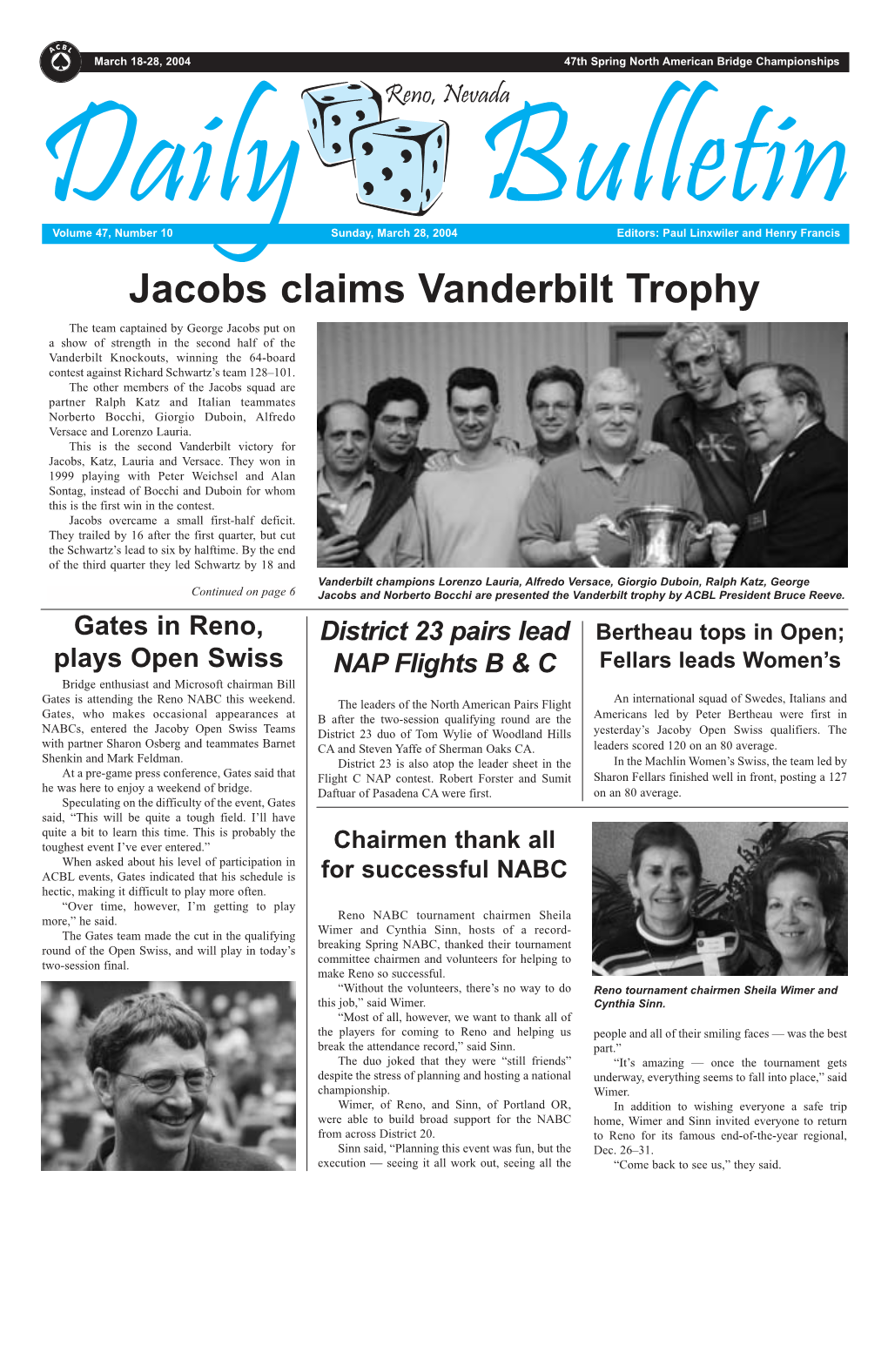 Jacobs Claims Vanderbilt Trophy