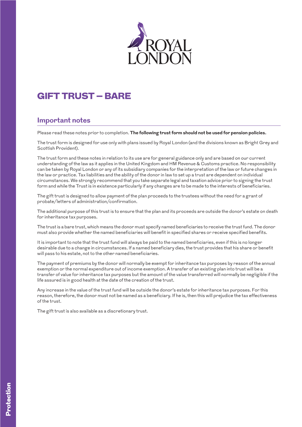 Gift Trust – Bare