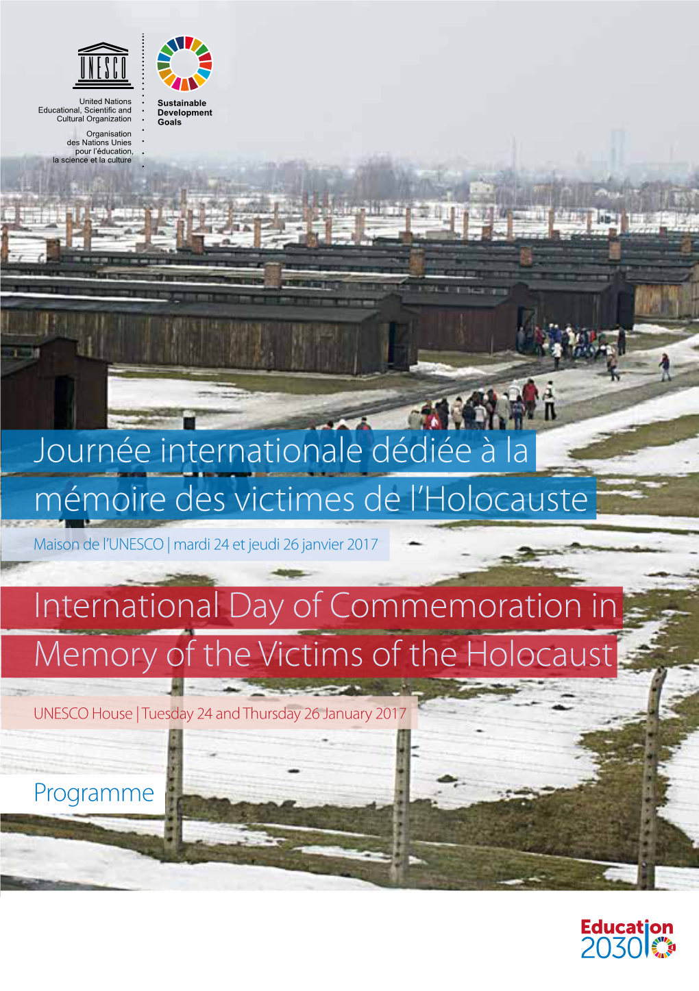 Journée Internationale Dédiée À La Mémoire Des Victimes De L'holocauste International Day of Commemoration in Memory of T