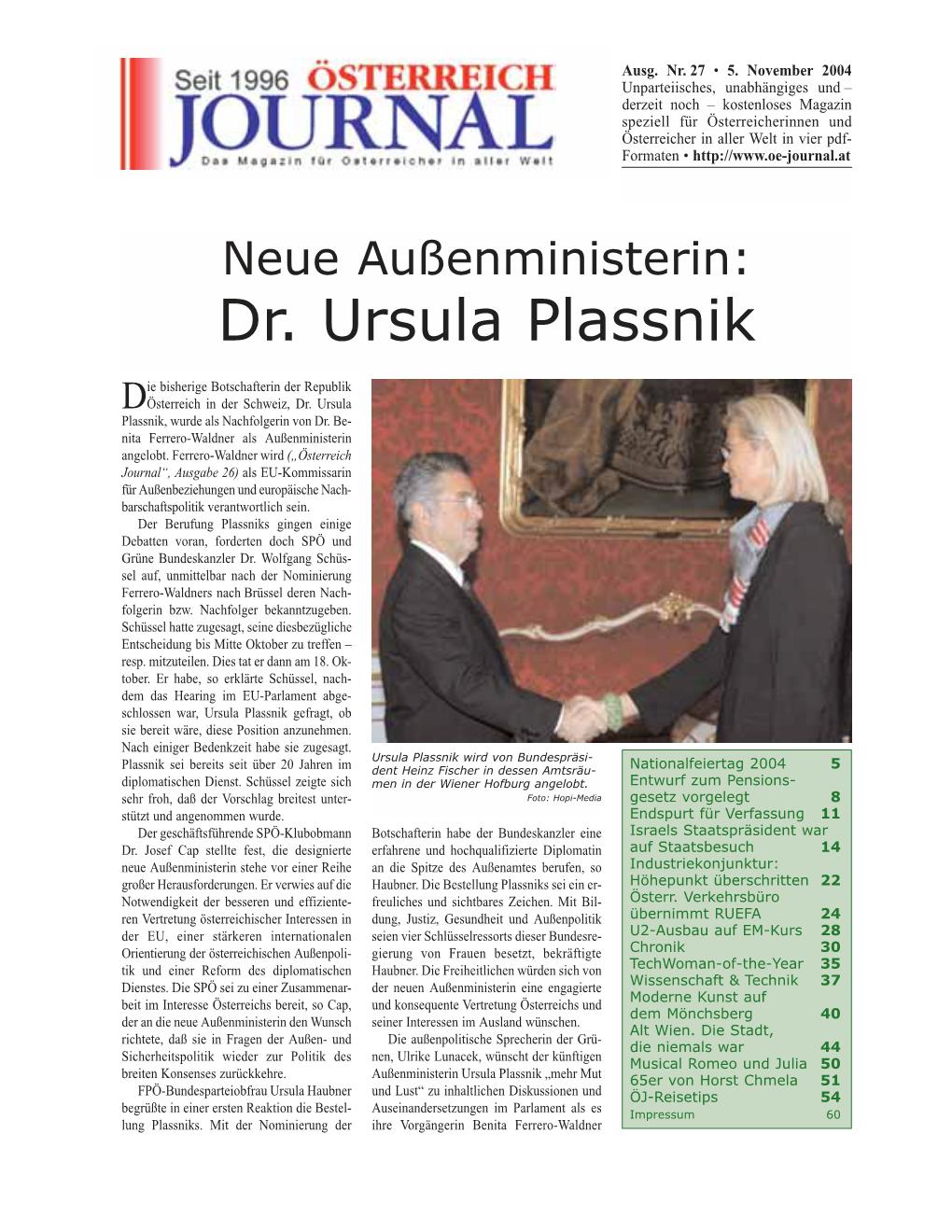 Dr. Ursula Plassnik