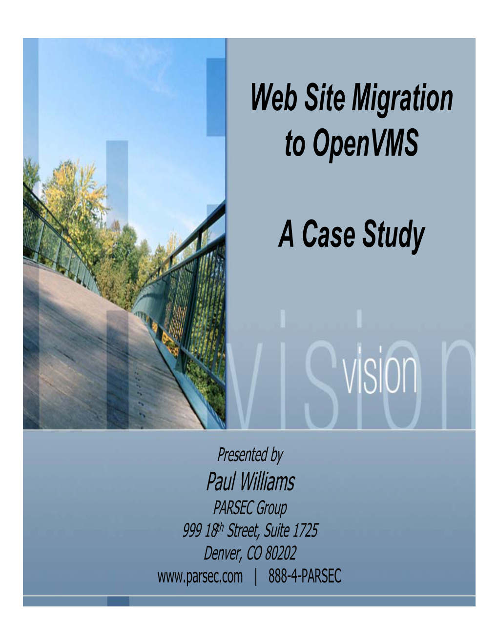 Migrating a Web Site to Openvms