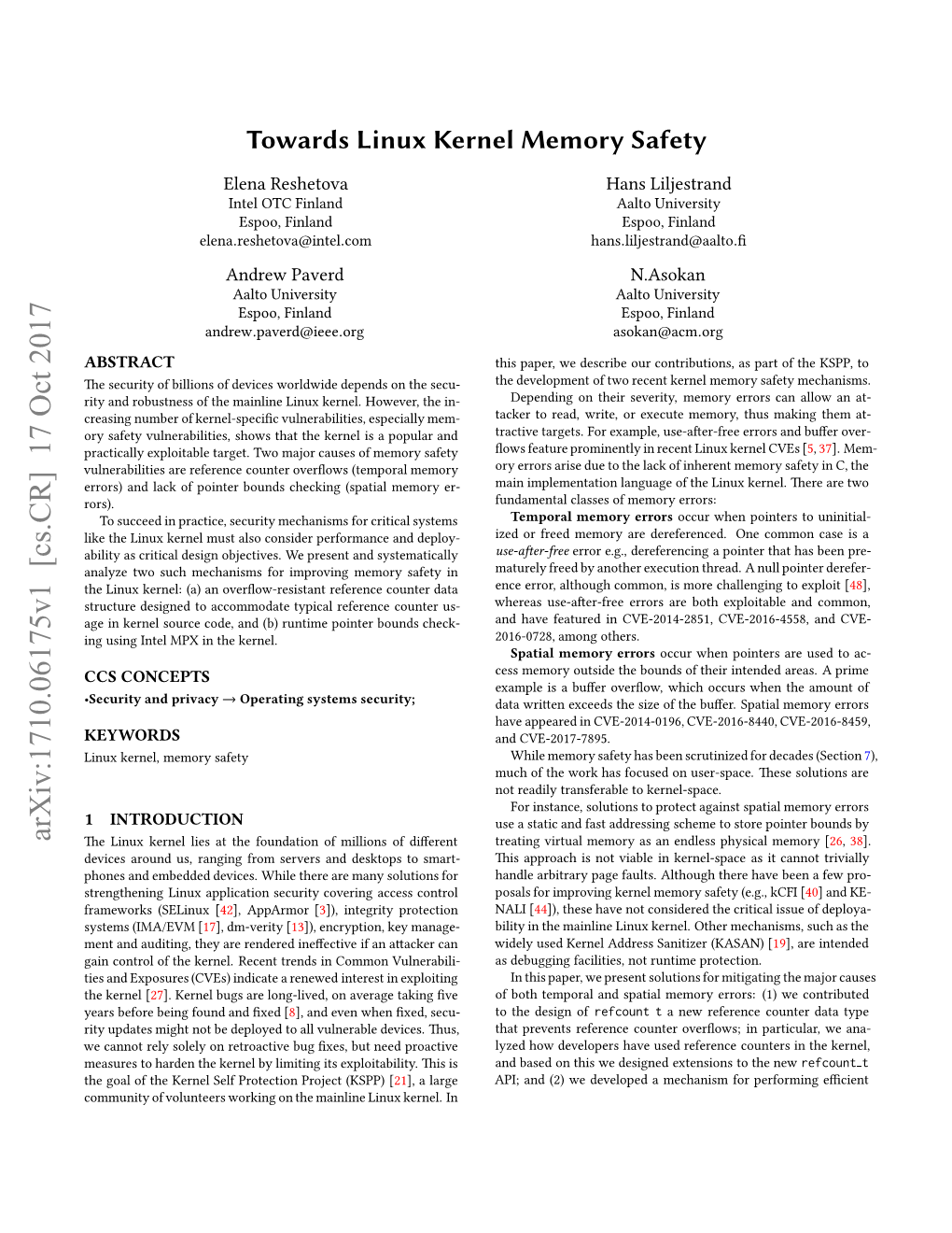 Towards Linux Kernel Memory Safety