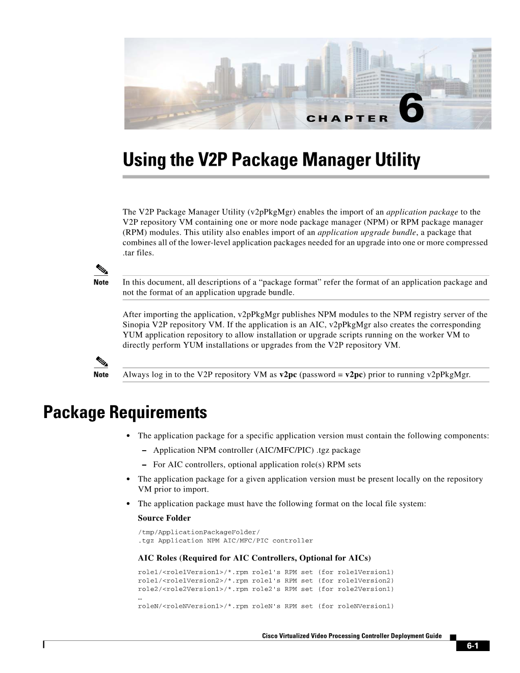 Using the V2P Package Manager Utility