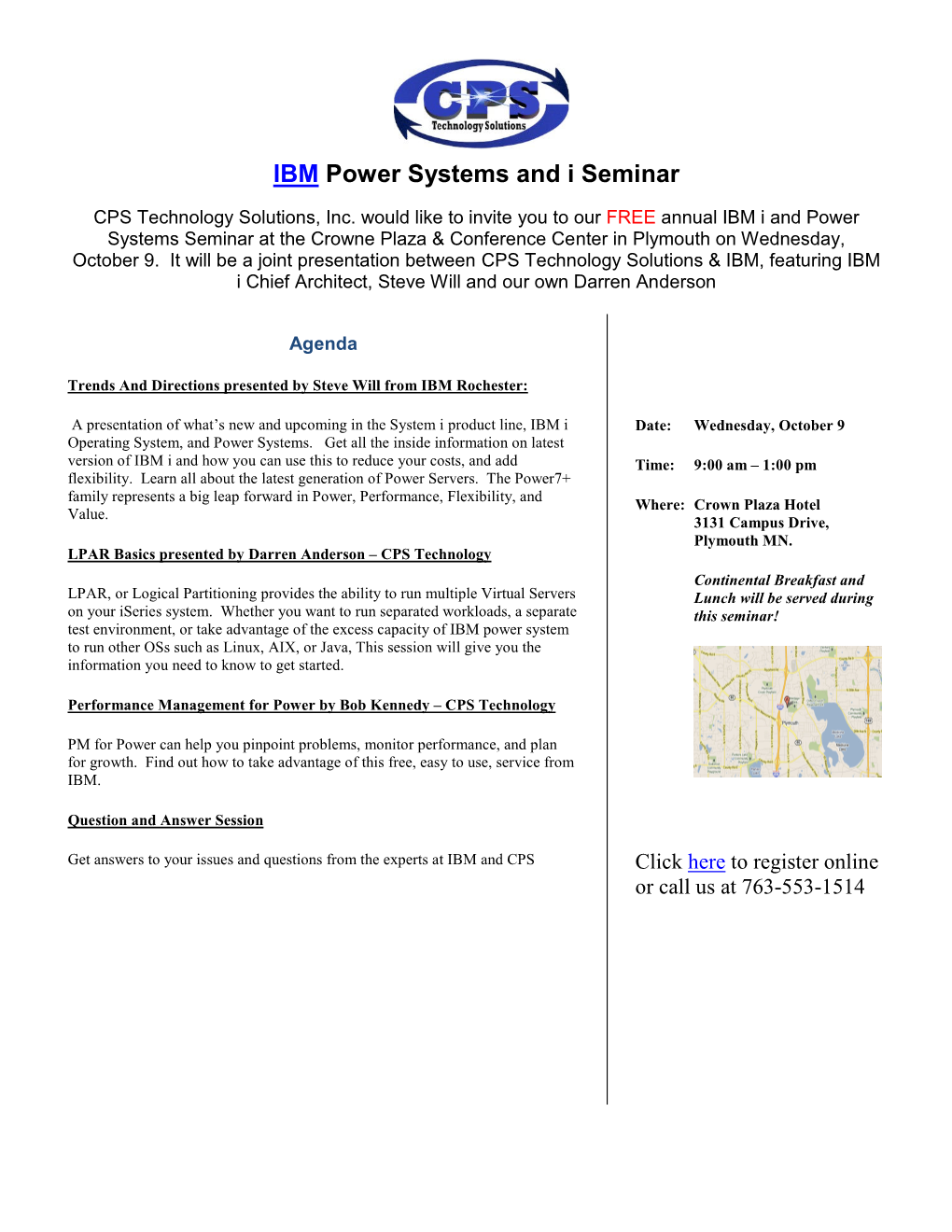 IBM Power Systems and I Seminar